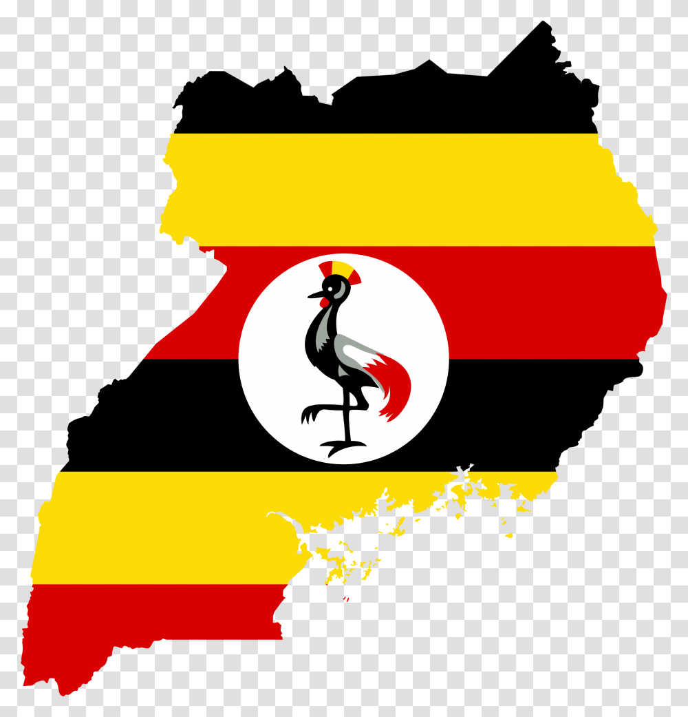 Uganda Flag Map Clip Arts Uganda Map With Flag, Silhouette, Sport Transparent Png