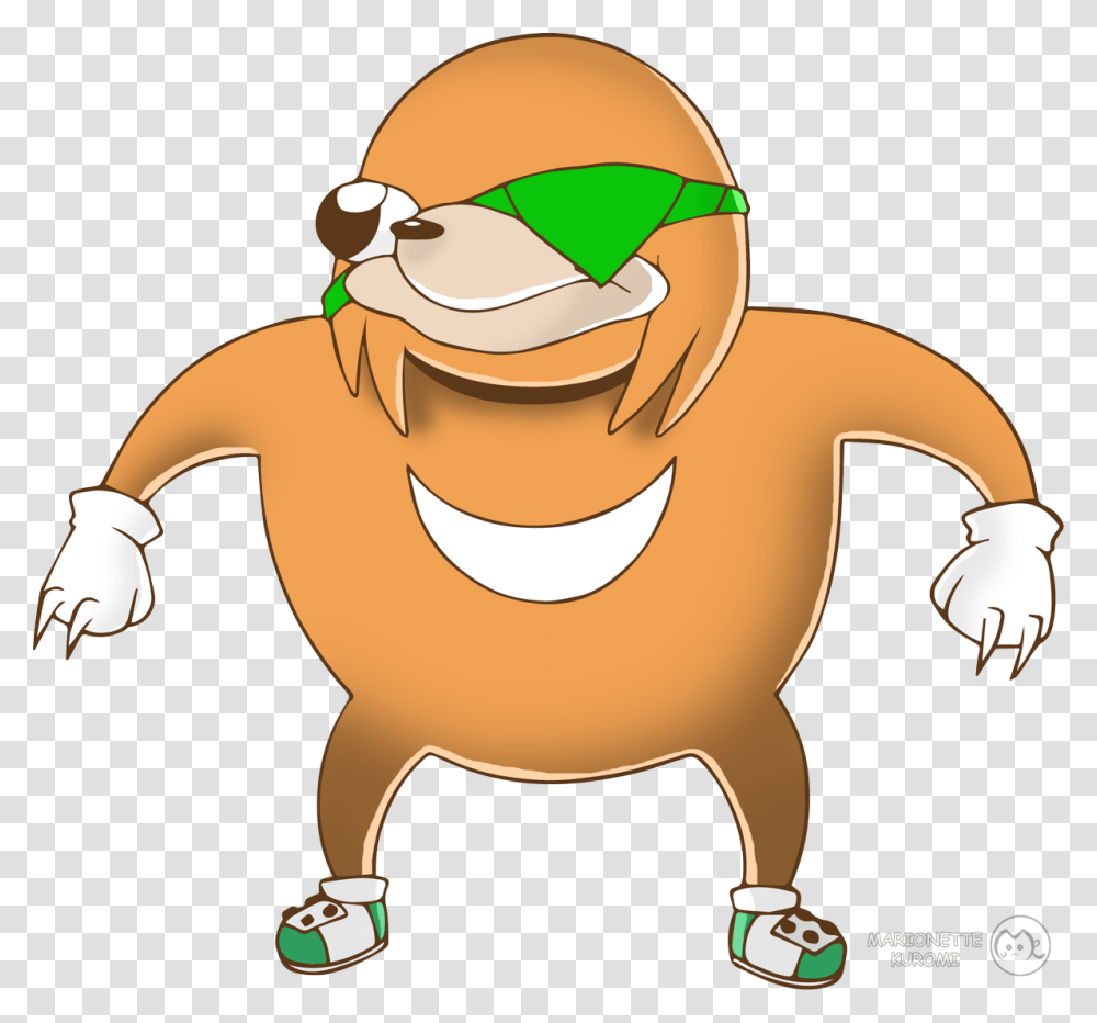 Ugandan Knuckles Is Adorbs So I Thought Of Drawing Cartoon, Person, Label, Word Transparent Png