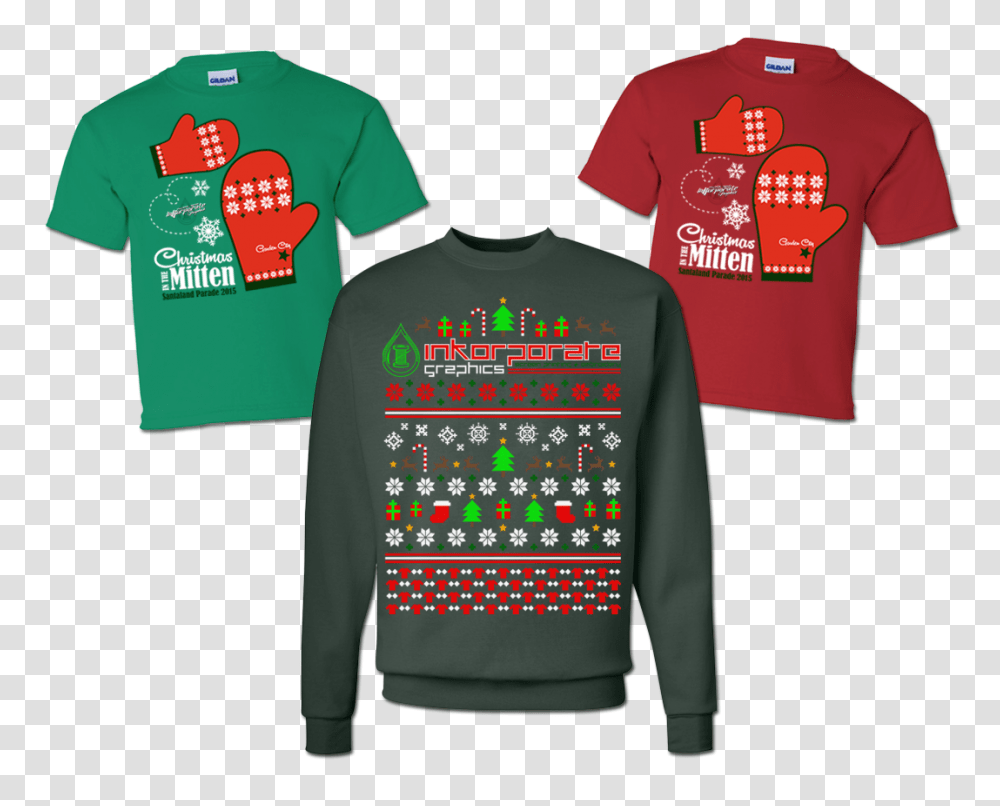 Ugly Christmas Sweater Christmas In The Mitten On Behance, Apparel, Sleeve, T-Shirt Transparent Png