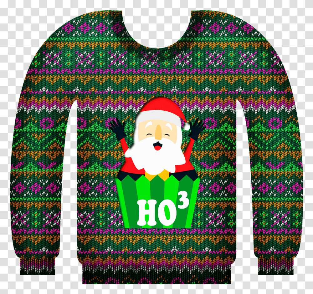 Ugly Christmas Sweater Clipart Free Download Christmas Jumper, Clothing, Apparel, Bib, Rug Transparent Png