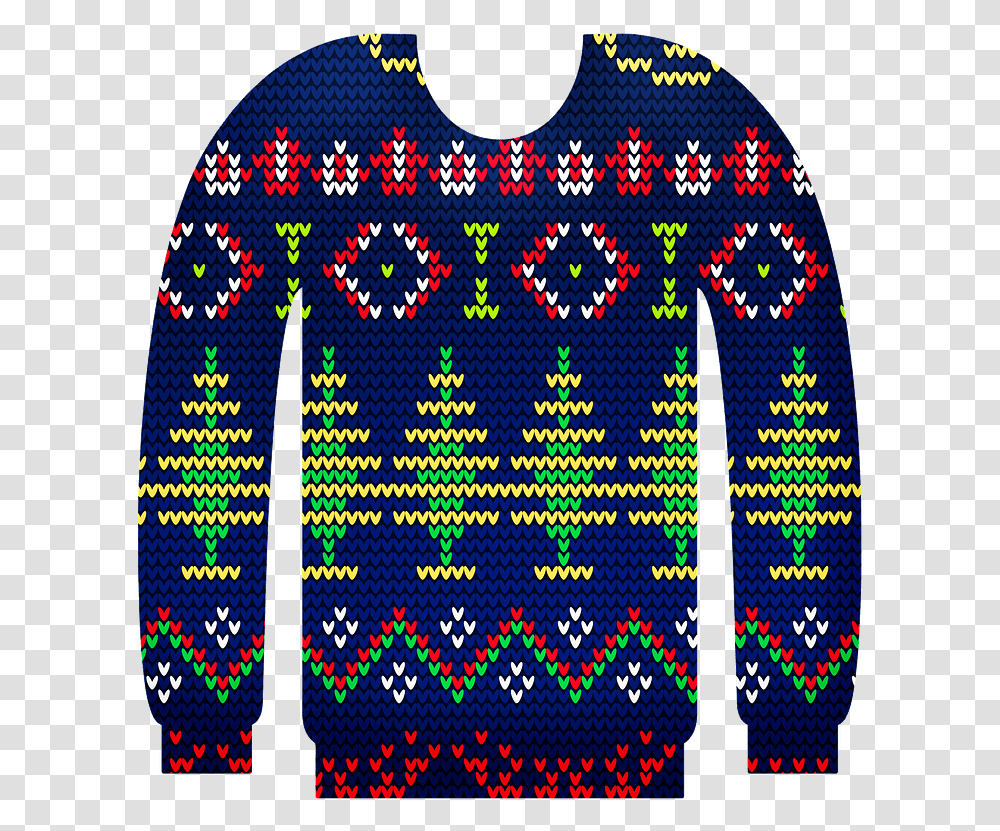 Ugly Christmas Sweater Clipart Free Download Ugly Christmas Sweater Clipart, Rug, Clothing, Apparel, Stained Glass Transparent Png