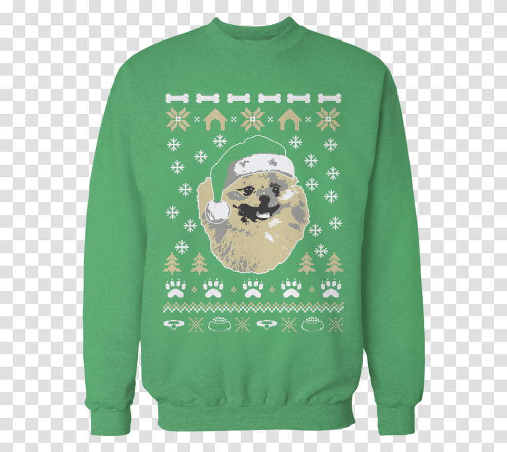 Ugly Christmas Sweater Corgi, Apparel, Sweatshirt, Sleeve Transparent Png
