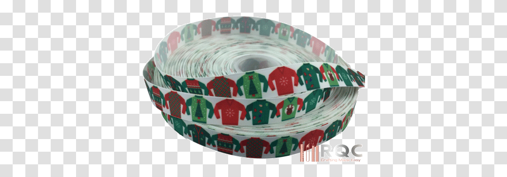 Ugly Christmas Sweater Ribbons Grosgrain Ribbon 78 Bangle, Birthday Cake, Dessert, Food, Tape Transparent Png