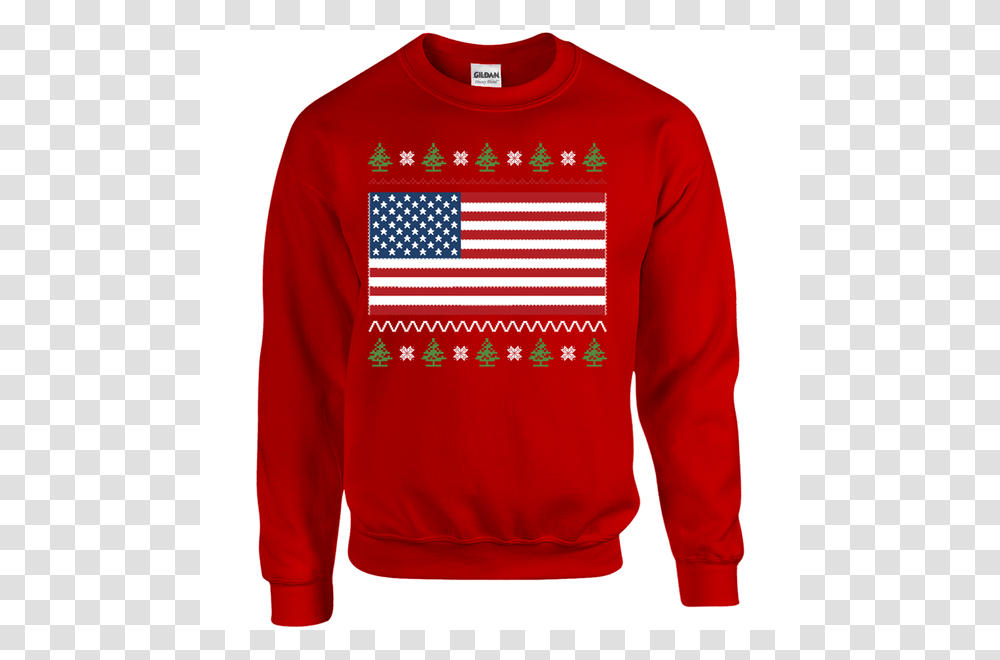 Ugly Christmas Sweater Tagged America, Apparel, Sweatshirt, Hoodie Transparent Png