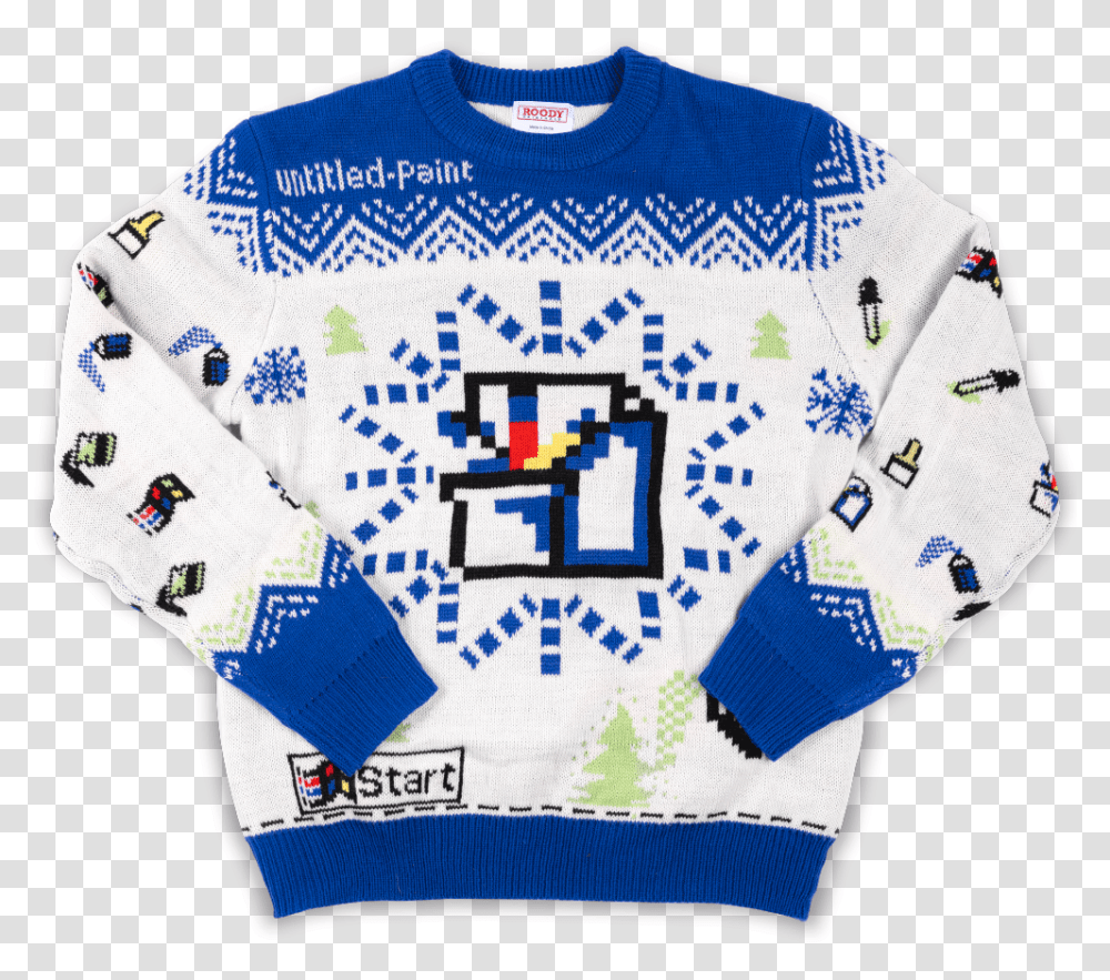 Ugly Christmas Sweaters Feature Windows 95 And Microsoft Christmas Sweater, Clothing, Apparel, Sweatshirt, Hoodie Transparent Png
