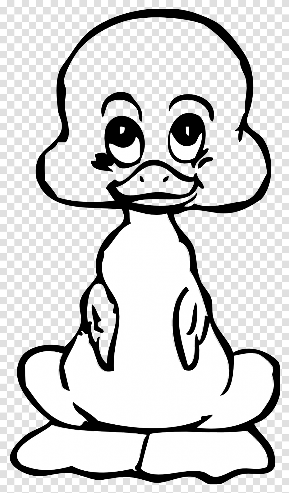 Ugly Duckling Clipart Black And White, Stencil, Animal, Bird, Label Transparent Png