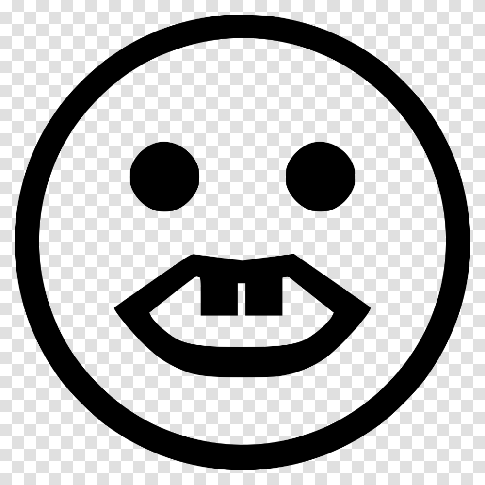 Ugly Smile Smiley Horror Gravely Brewing Logo, Stencil, Face Transparent Png