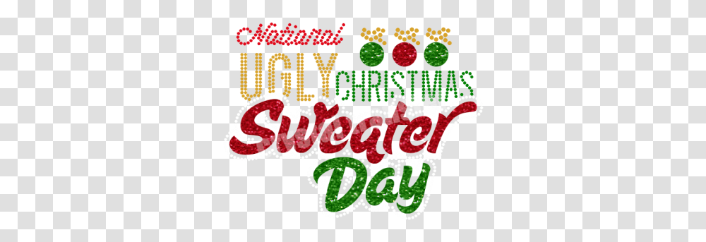 Ugly Sweater Day & Free Daypng National Ugly Christmas Sweater Day Clipart, Text, Rug, Label, Bazaar Transparent Png