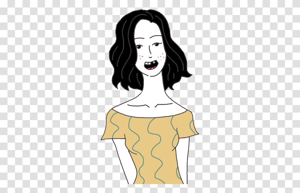 Ugly Ugly Face Girl Cartoon, Skin, Hair, Label Transparent Png