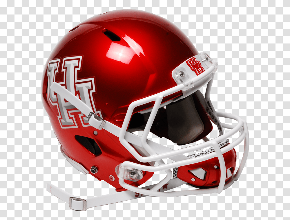 Uh Football Helmet With Chinstrap Football Helmet With Chin Strap, Apparel, American Football, Team Sport Transparent Png