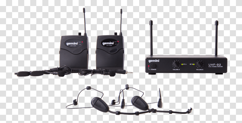 Uhf Dual Headsetlav Mic Wireless, Router, Hardware, Electronics, Modem Transparent Png