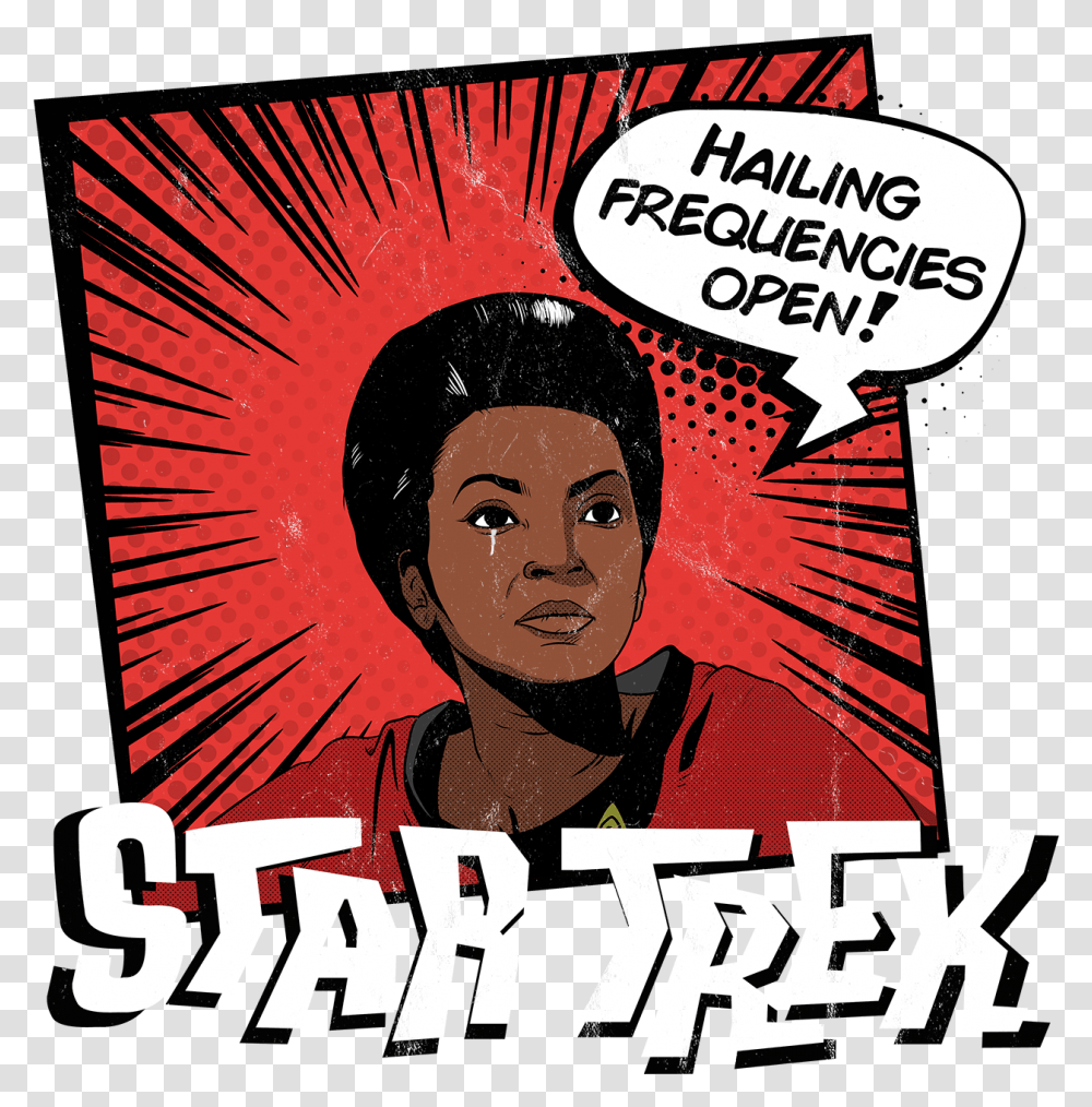 Uhura Poster, Label, Person, Advertisement Transparent Png