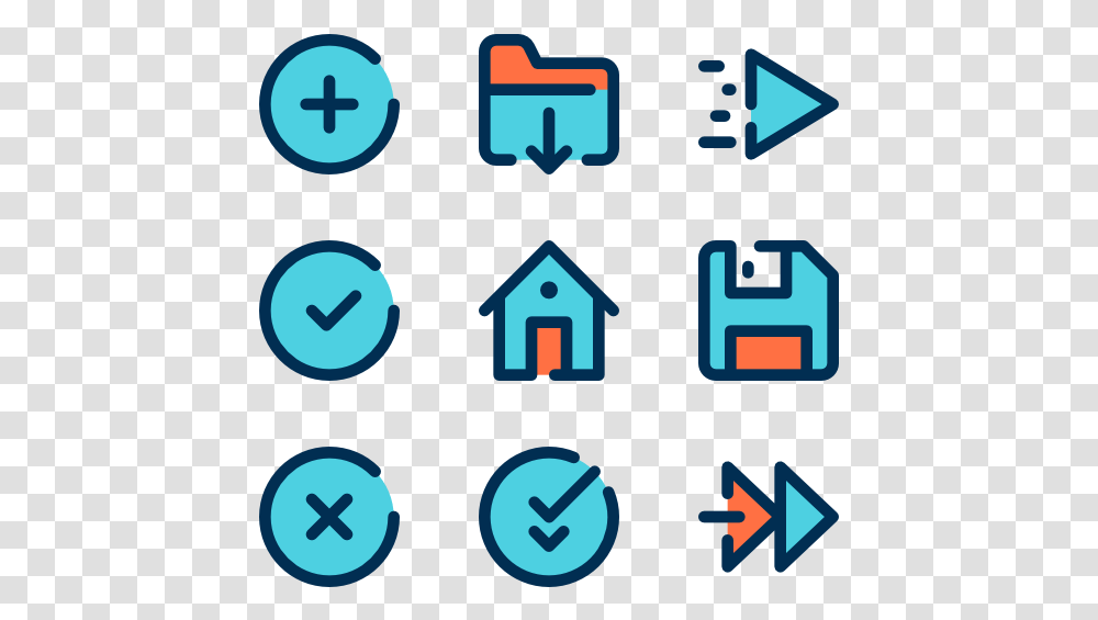 Ui Social Media Icons Straight Line, Pac Man, Number Transparent Png