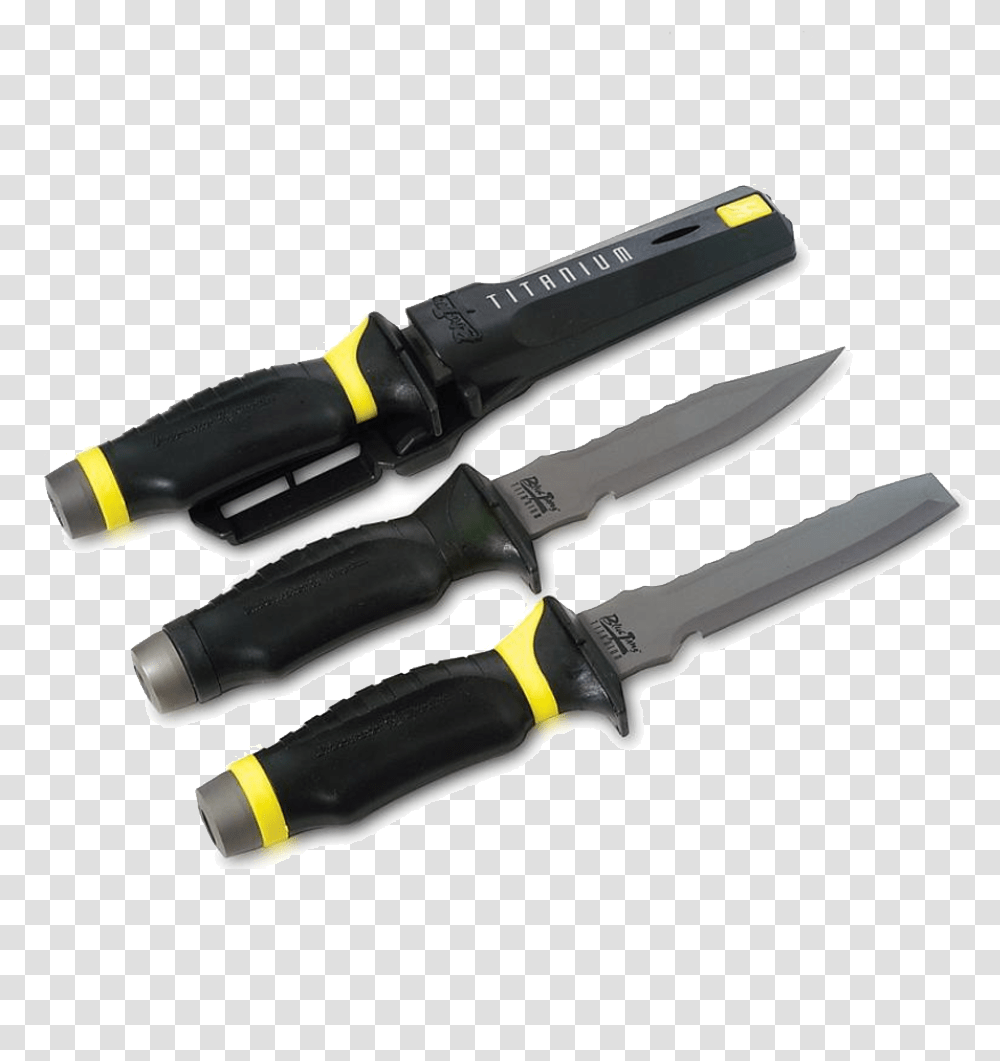 Uk Blue Tang Titanium Knife Dive Knives, Tool, Weapon, Weaponry, Blade Transparent Png