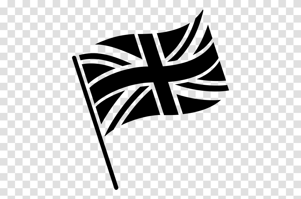 Uk Flag Icon Black And White British Flag Black And White, Gray Transparent Png