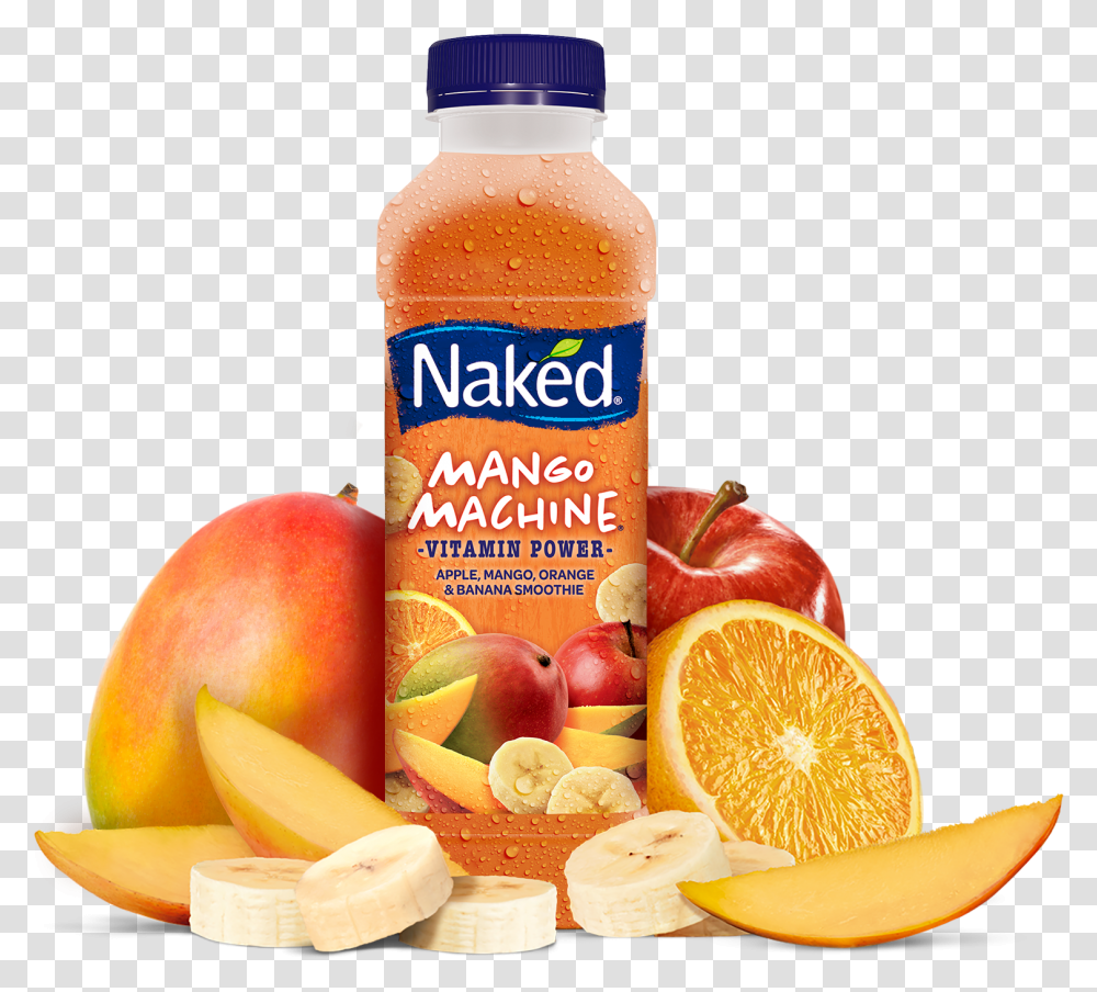 Uk Product Machine Mango Hug Naked Juice Mango Machine, Plant, Fruit, Food, Beverage Transparent Png