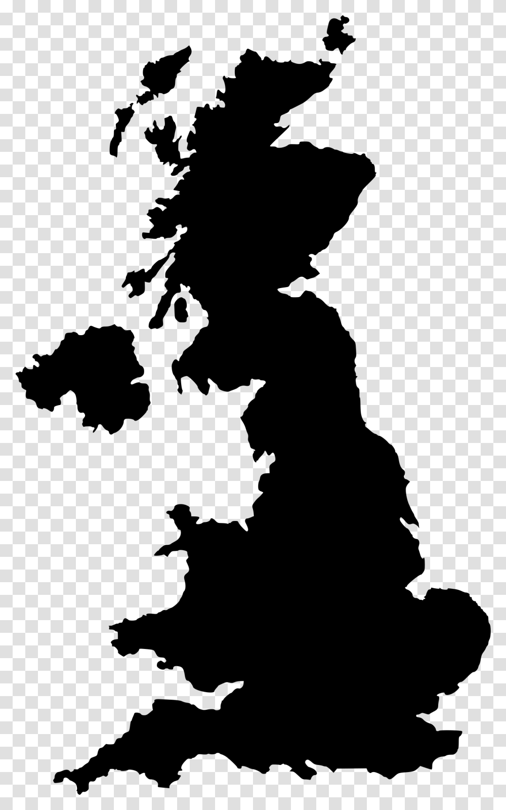 Uk Silhouette Icons United Kingdom Map Black, Gray, World Of Warcraft Transparent Png