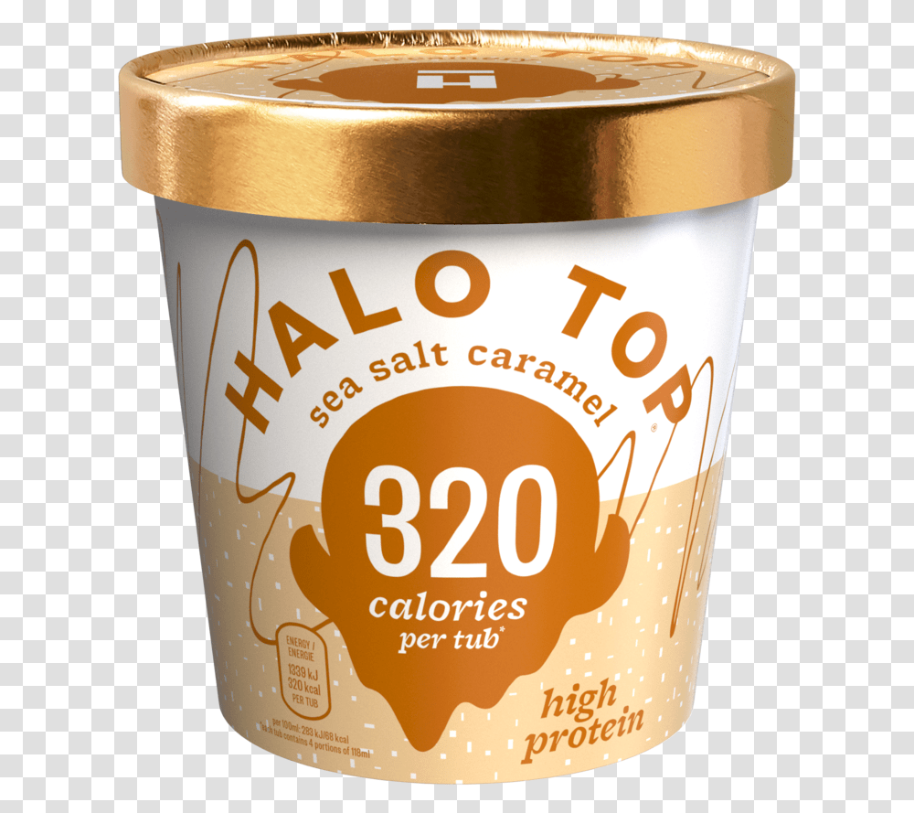 Uk Ssc Fr 750x750 Halo Top Salted Caramel, Dessert, Food, Cream, Cup Transparent Png
