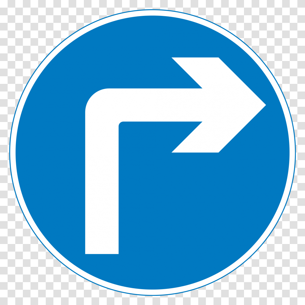 Uk Traffic Sign 609a Traffic Sign Turn Right, Number, First Aid Transparent Png