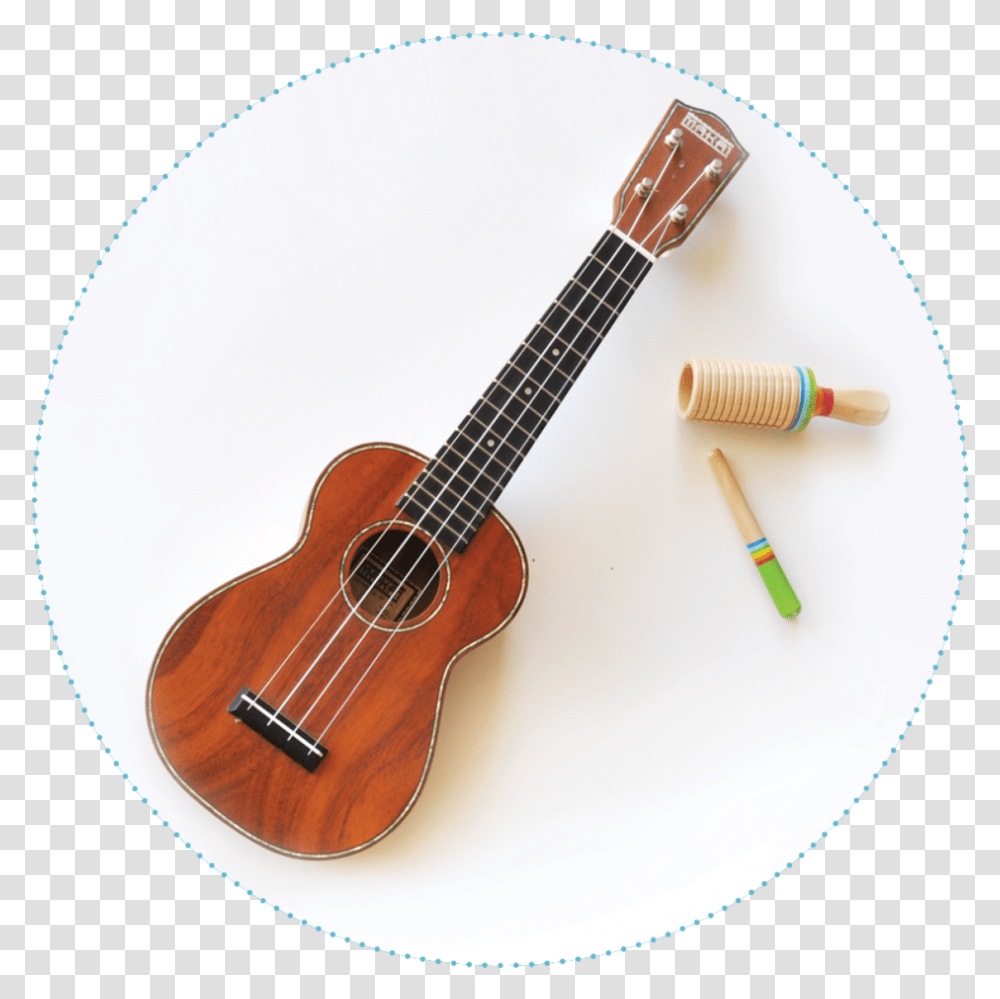 Uke And Rhythm Sticks Acoustic Guitar, Leisure Activities, Musical Instrument, Bass Guitar Transparent Png