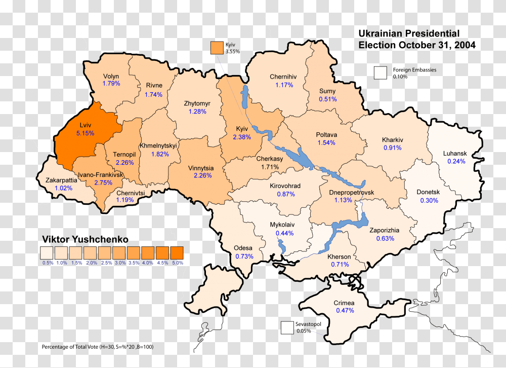 Ukraine Presidential Oct 2004 Vote Economic Development Map In Ukraine, Diagram, Atlas, Plot Transparent Png