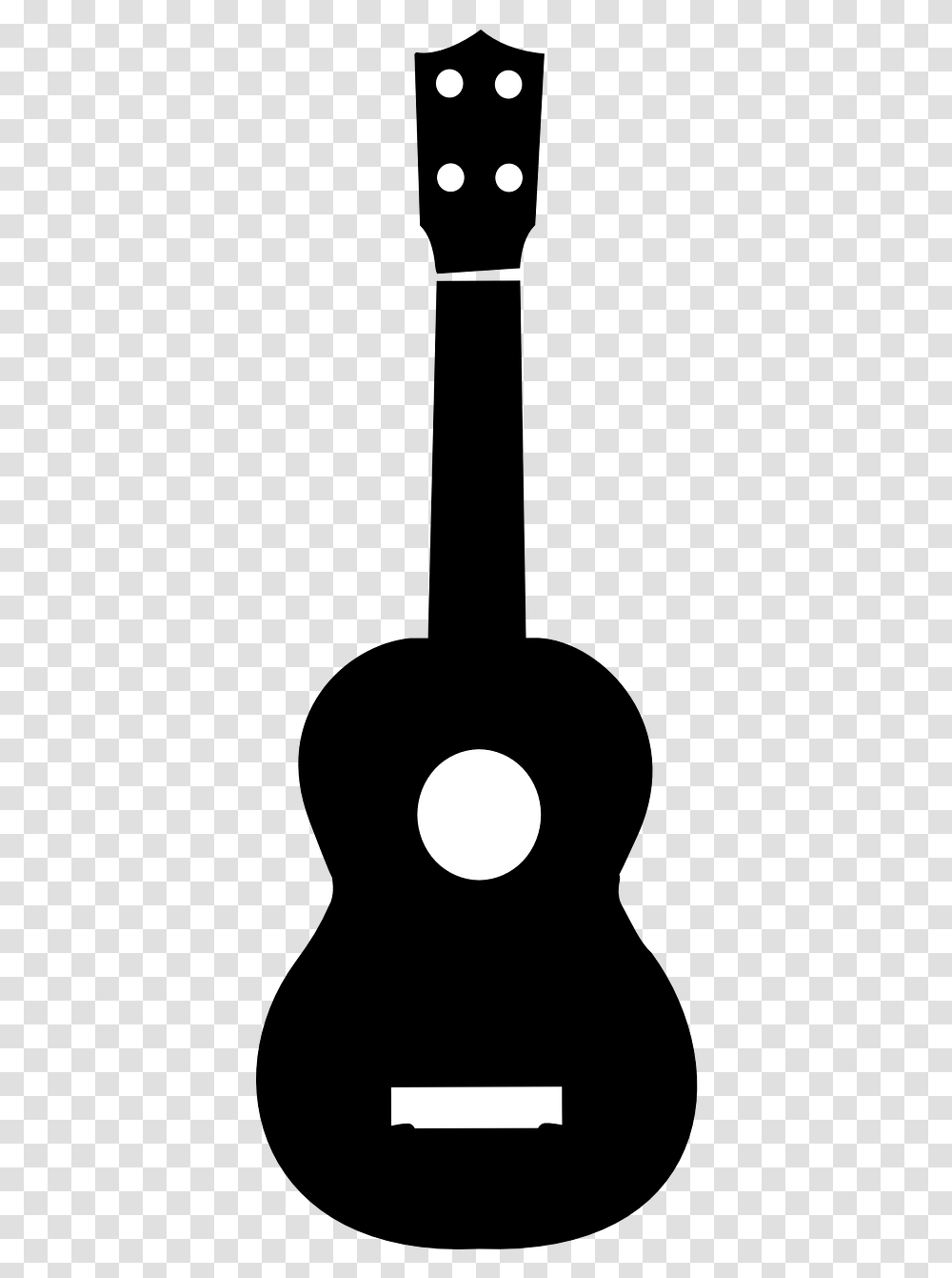 Ukulele Clipart Black And White, Moon, Astronomy, Outdoors, Nature Transparent Png