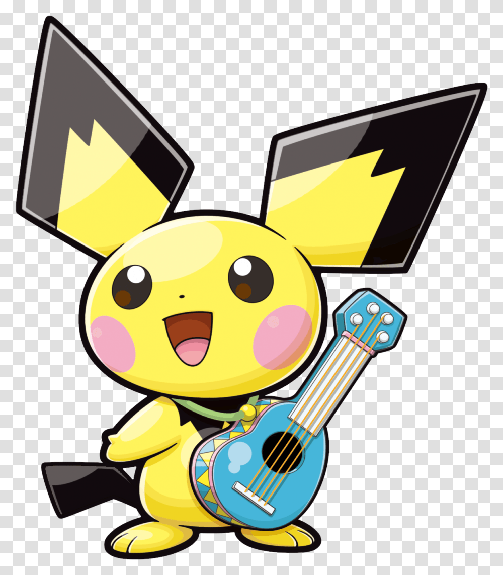 Ukulele Pichu Pokemon Ranger Guardian Signs Pichu, Leisure Activities, Guitar, Musical Instrument, Label Transparent Png