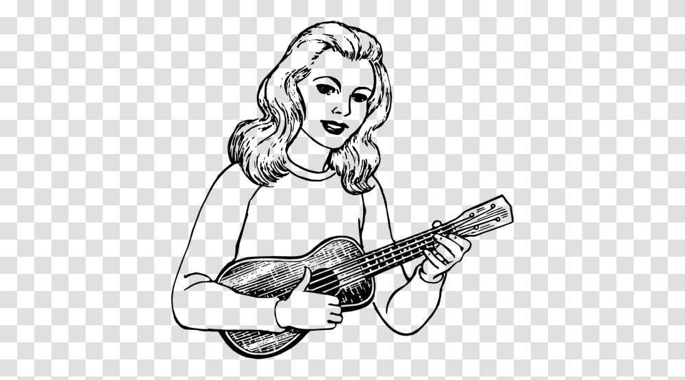 Ukulele Vector Image, Gray, World Of Warcraft Transparent Png