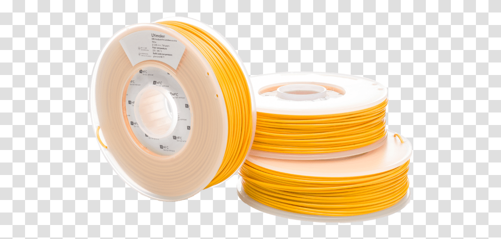 Ultimaker 3d Abs Yellow, Tape, Spiral, Coil, Cable Transparent Png