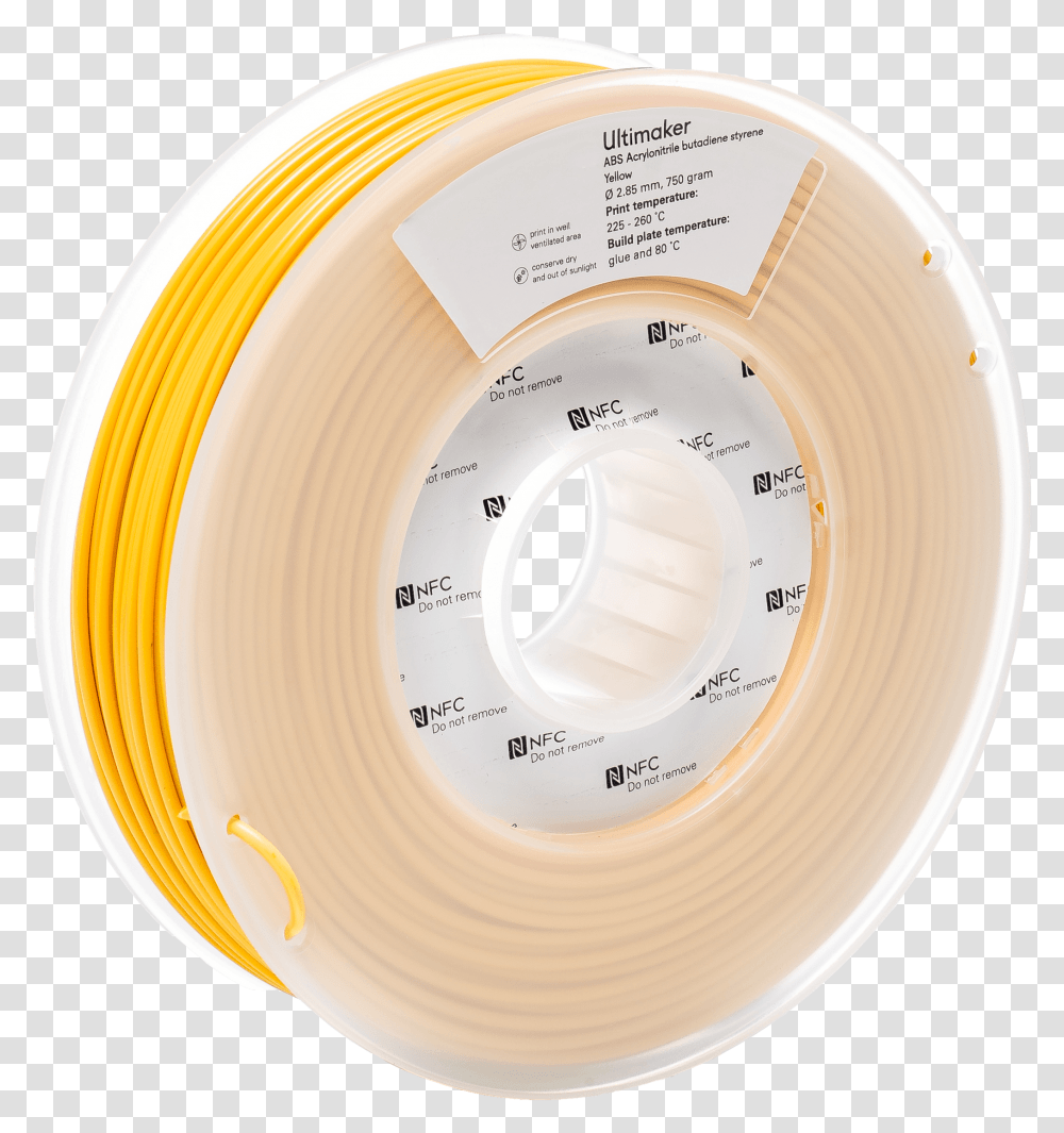 Ultimaker Abs 285 Mm 750 G Yellow Circle Transparent Png