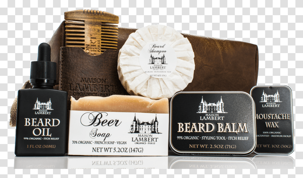 Ultimate Beard Kit In Vegan Leather BagClass Lazyload Maison Lambert Beard Kit, Mobile Phone, Paper, Bottle Transparent Png