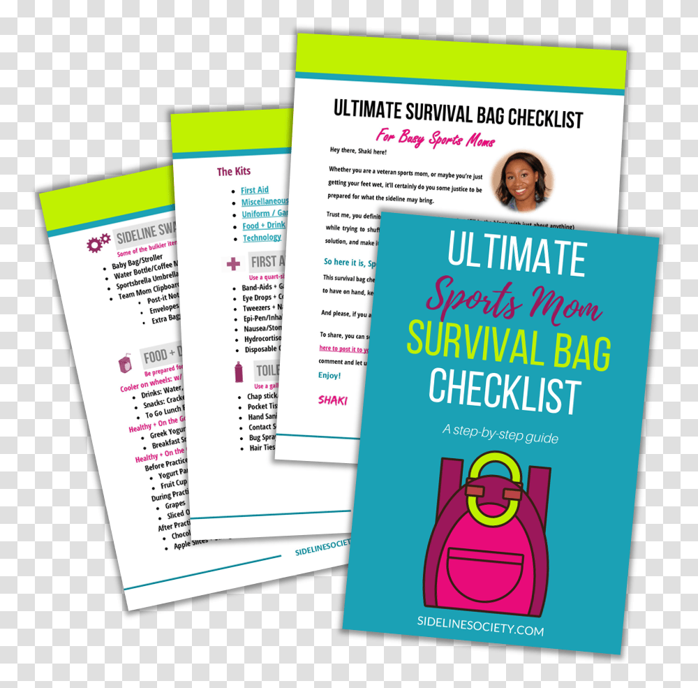 Ultimate Sports Mom Survival Bag Checklist, Flyer, Poster, Paper, Advertisement Transparent Png