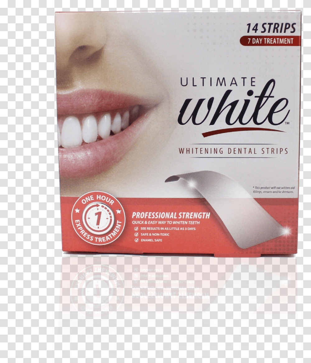 Ultimate White Whitening Dental Strips, Teeth, Mouth, Lip, Poster Transparent Png