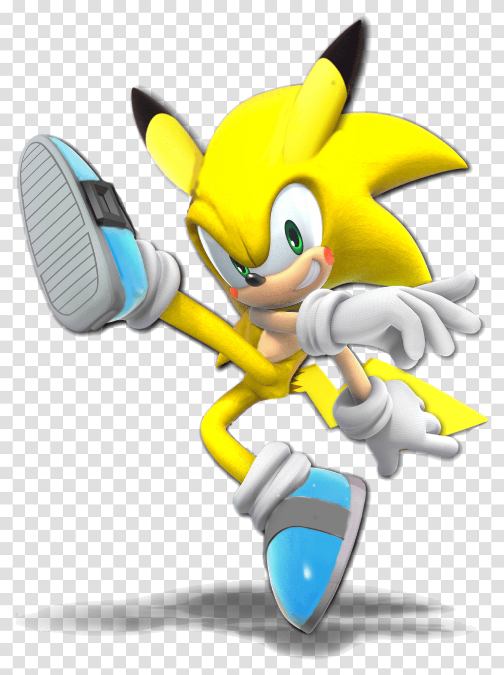 Ultimatei Made A Sonichu Render For Ultimate Super Smash Bros Ultimate Super Sonic, Toy, Pac Man, Hand Transparent Png