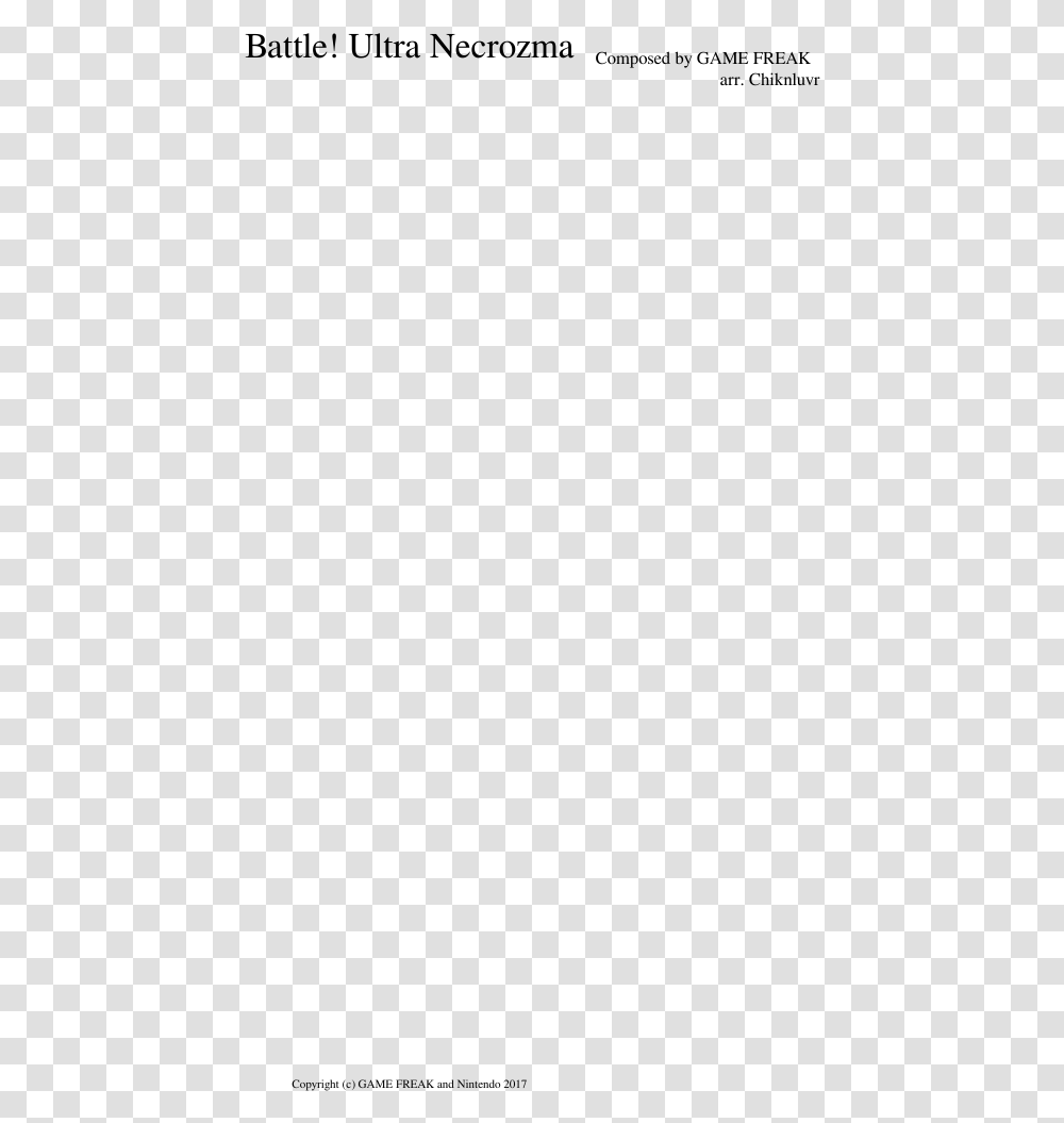 Ultra Necrozma Sheet Music For Flute Clarinet Piano User Guide, Gray, World Of Warcraft Transparent Png