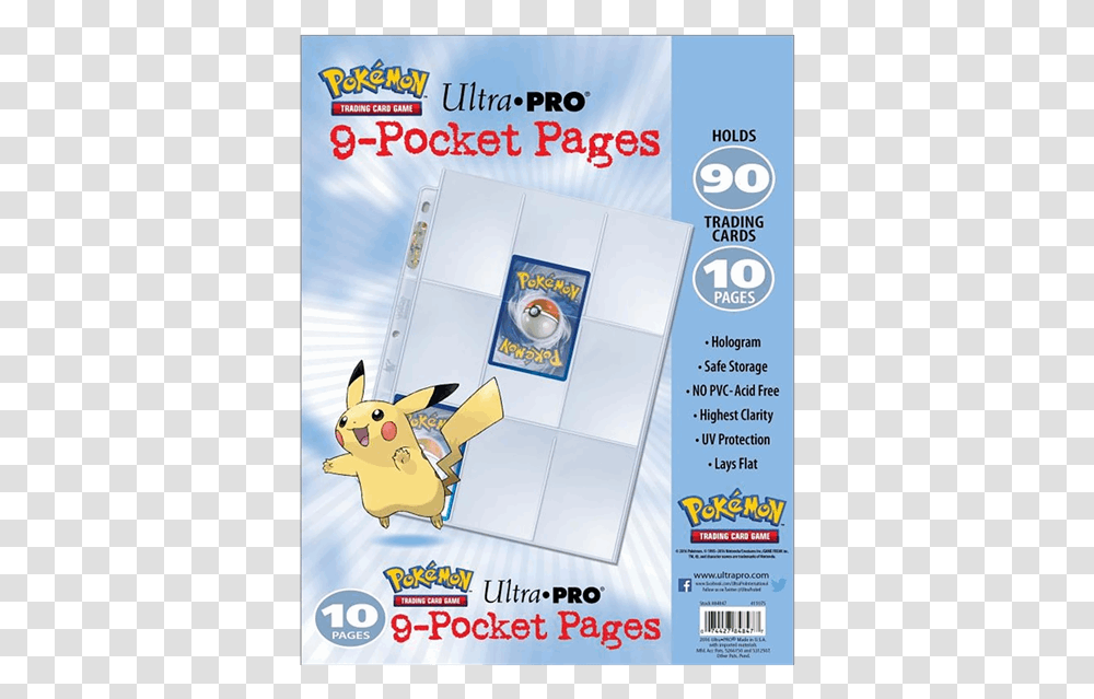 Ultra Pro 9 Pocket Pokemon Pages, Advertisement, Poster, Flyer, Paper Transparent Png