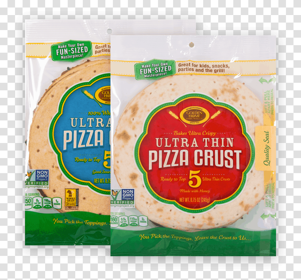 Ultra Thin Pizza Crust, Bread, Food, Poster, Advertisement Transparent Png