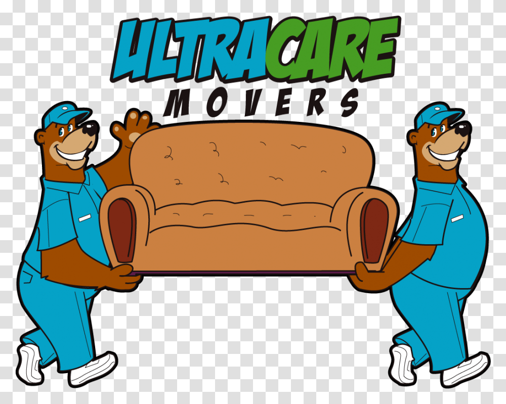 Ultracare Movers Cartoon, Couch, Furniture, Person, Human Transparent Png