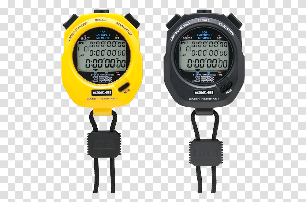 Ultrak 495 Stopwatch Digital Stopwatch, Wristwatch Transparent Png