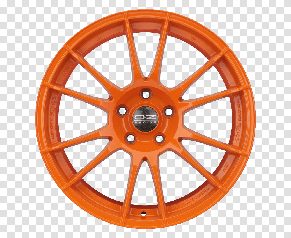 Ultraleggera Hlt Orange Oz Racing Ultraleggera, Wheel, Machine, Tire, Spoke Transparent Png