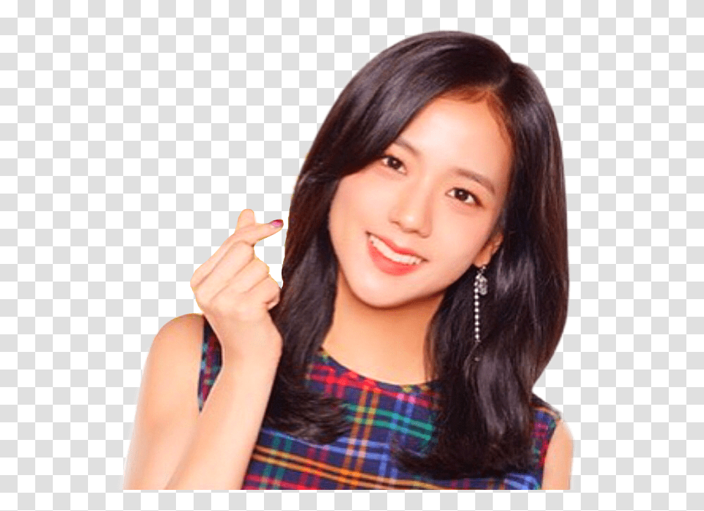 Ulzzang Jisoo Blackpink Line Sticker, Face, Person, Human, Female Transparent Png