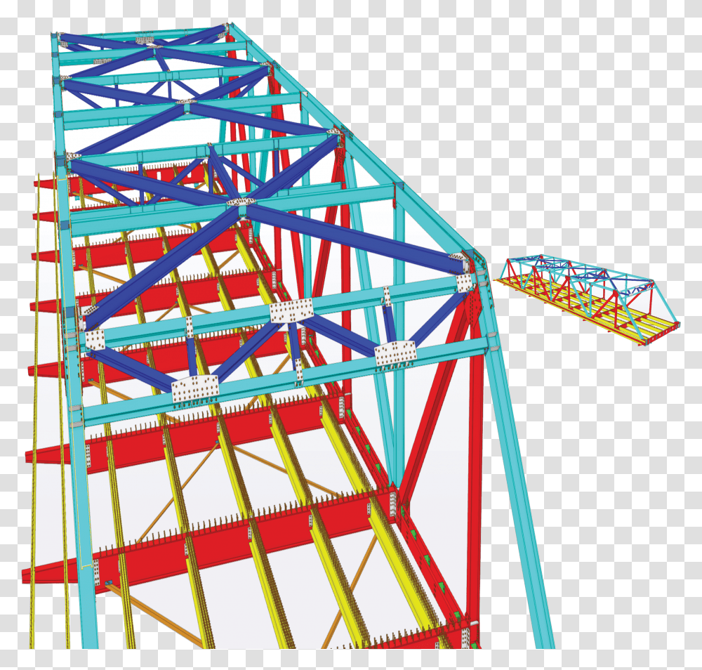 Umatilla River Bridge Clipart Download, Amusement Park, Construction Crane, Theme Park, Ferris Wheel Transparent Png