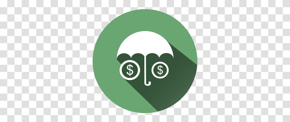 Umbrella Dollars Circle Icon & Svg Vector File Circle, Symbol, Green, Hand, Text Transparent Png