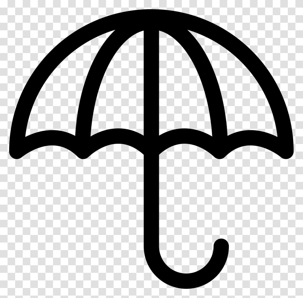 Umbrella Opened Outline Svg Icon Free Download Website Logo Background, Canopy, Silhouette Transparent Png