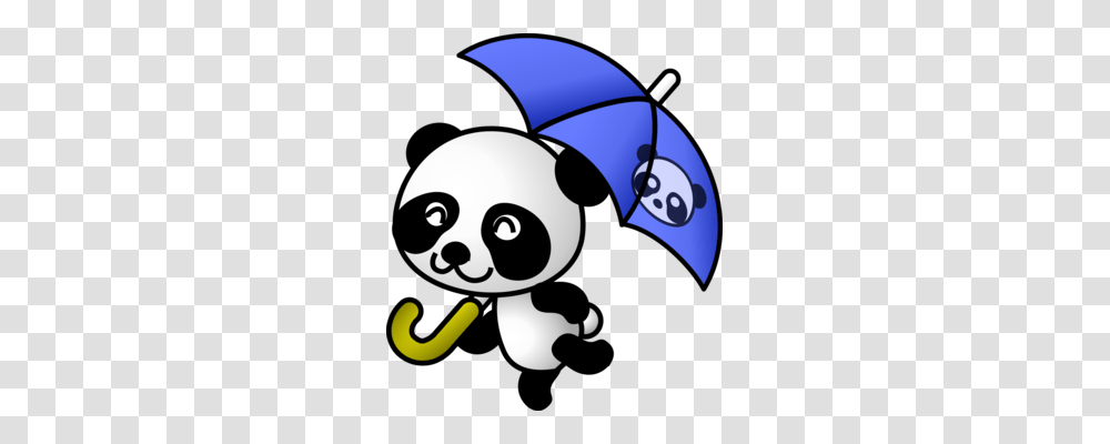 Umbrella Rain Computer Icons Blue Raster Graphics, Giant Panda, Bear, Wildlife, Mammal Transparent Png