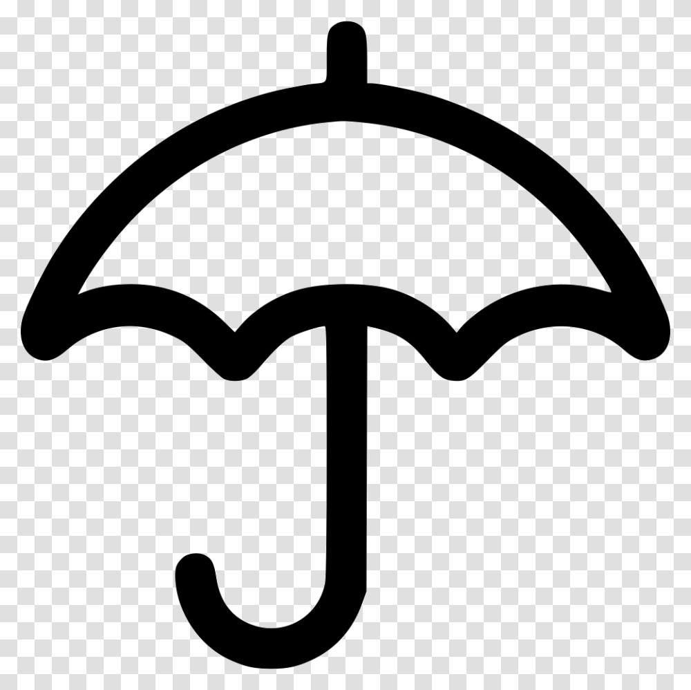 Umbrella Umbrella Icon White, Canopy, Silhouette, Stencil Transparent Png