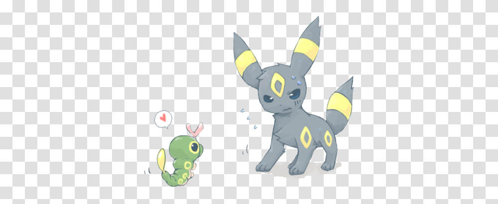 Umbreon Y Caterpie Shared Fictional Character, Toy, Graphics, Art, Hand Transparent Png
