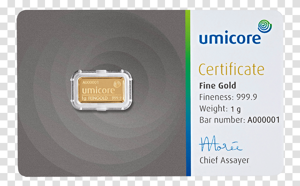 Umicore 1g Gold Bar, Electronic Chip, Hardware, Electronics, Cpu Transparent Png
