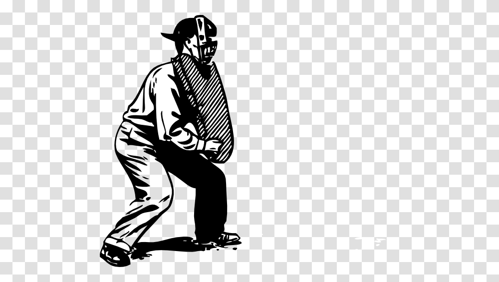 Umpire Clipart, Person, Human, Kneeling, Stencil Transparent Png