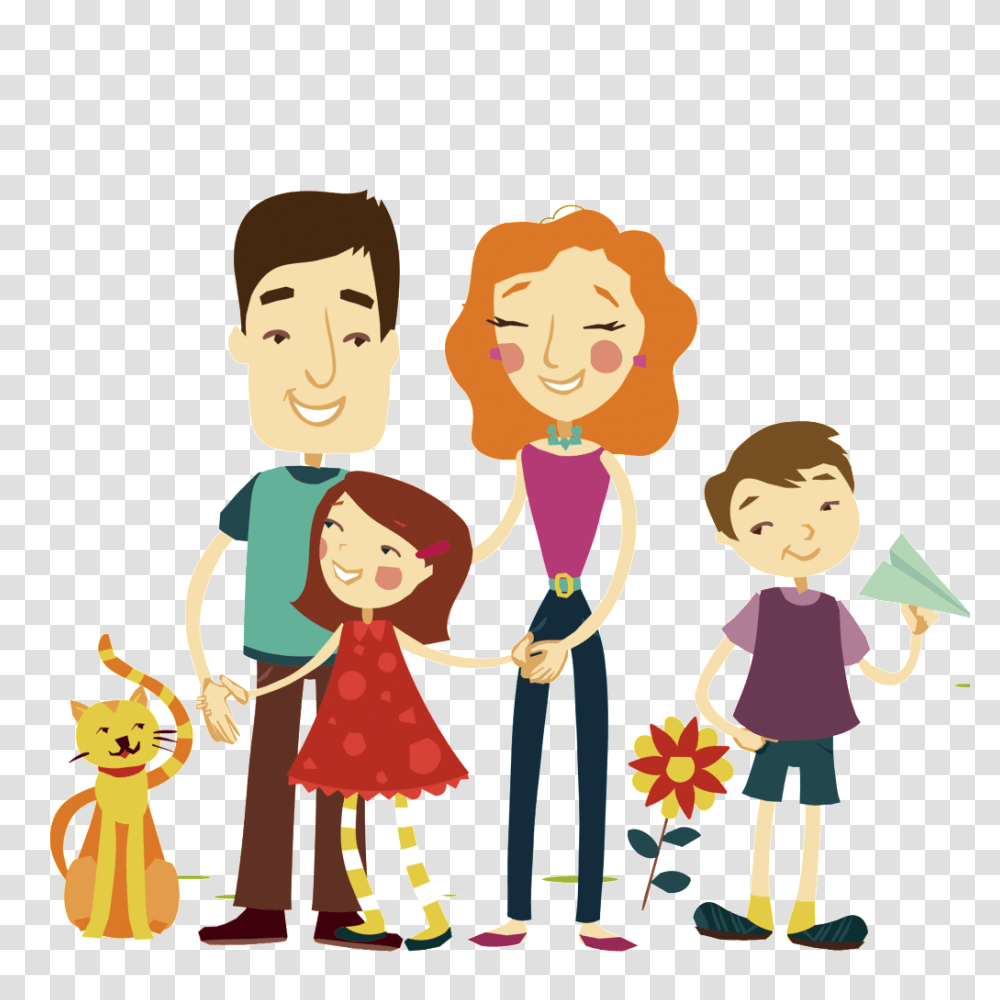 Una Familia Feliz Dibujo A Mano Descargar Gratis Y Vector, Person, People, Family, Drawing Transparent Png